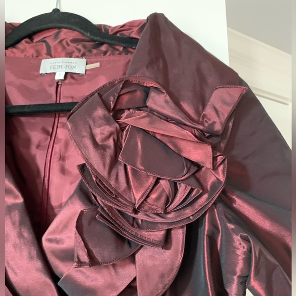 Teri Jon by Ricki Freeman dress size 12 in wine. - Picture 4 of 6